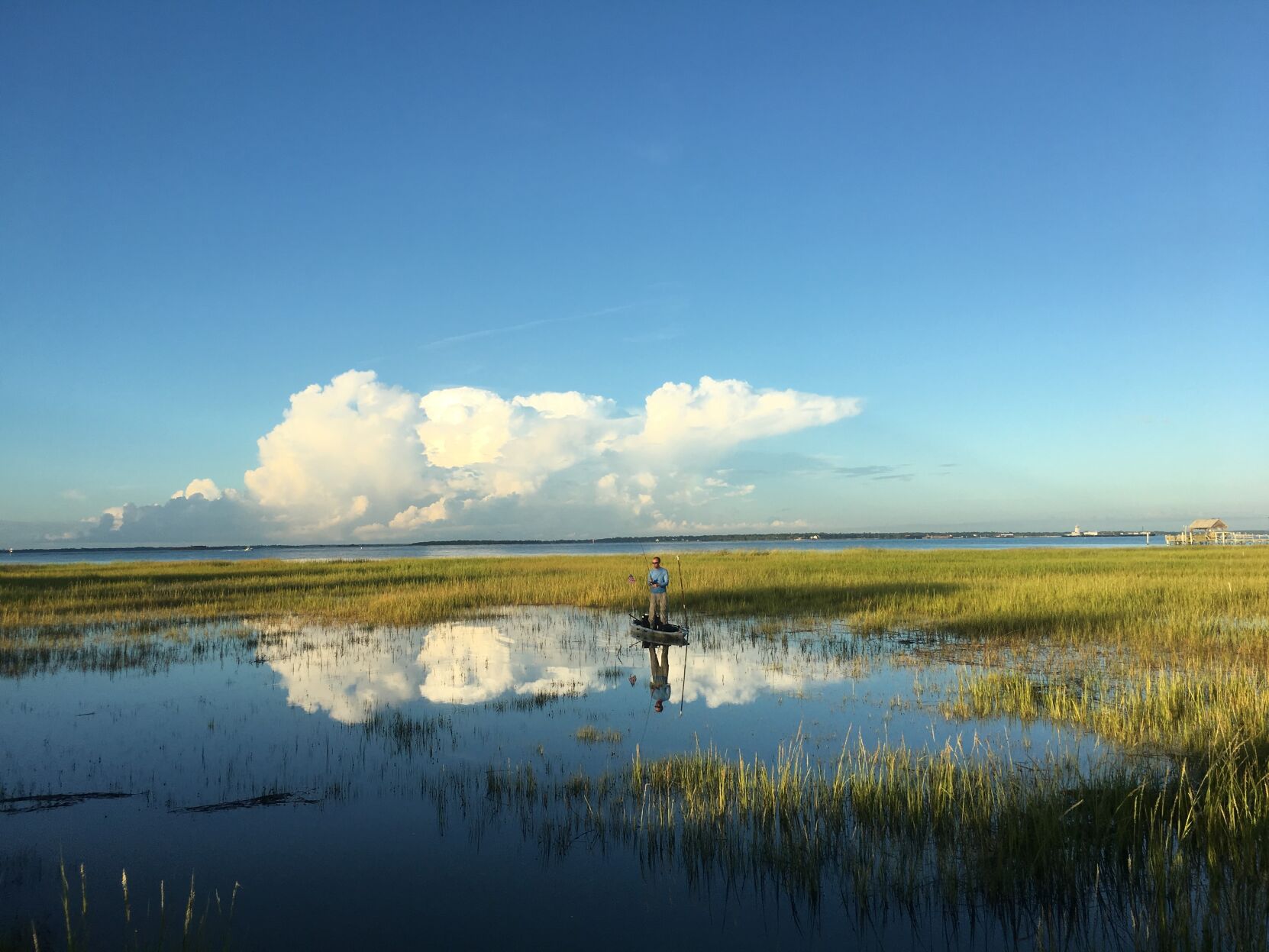 Fishing in the calm